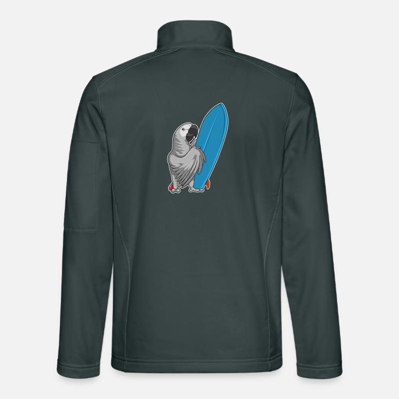 Parrot surf board Summer Veste en tissu softshell Unisexe