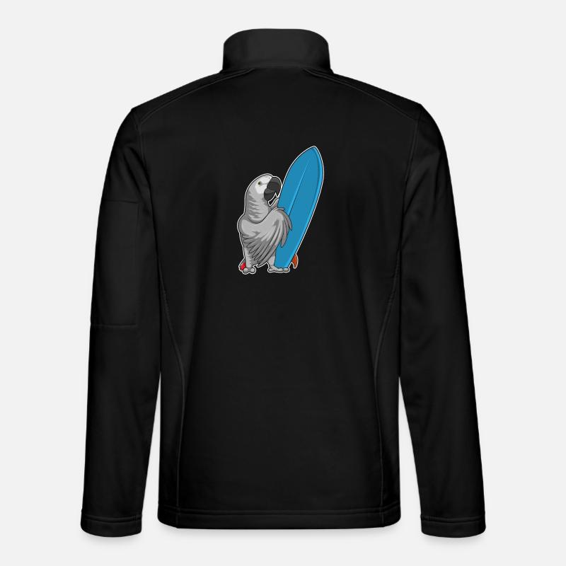 Parrot surf board Summer - Veste en tissu softshell Unisexe - noir