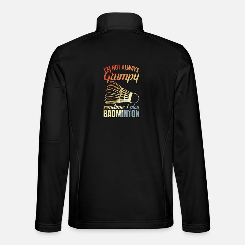 Mürrischer Badmintonspieler - Unisex Softshelljacke - Schwarz