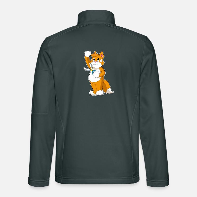 Cat Coiffeur Ciseaux Veste en tissu softshell Unisexe