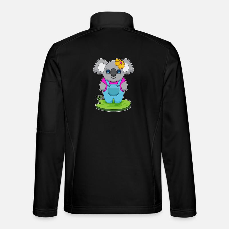 Koala Blume - Unisex Softshelljacke - Schwarz