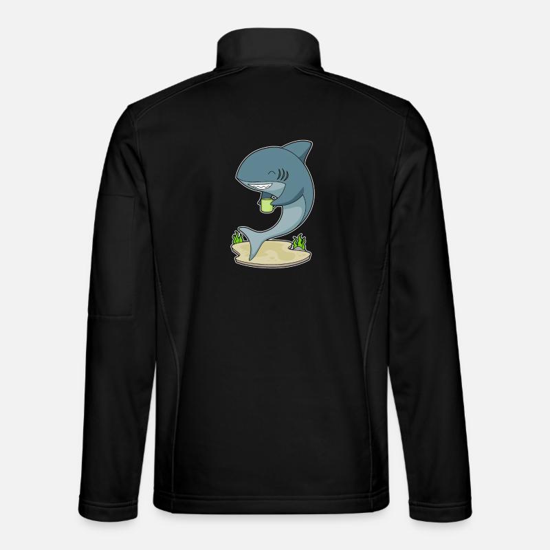Hai Becher Kaffee - Unisex Softshelljacke - Schwarz