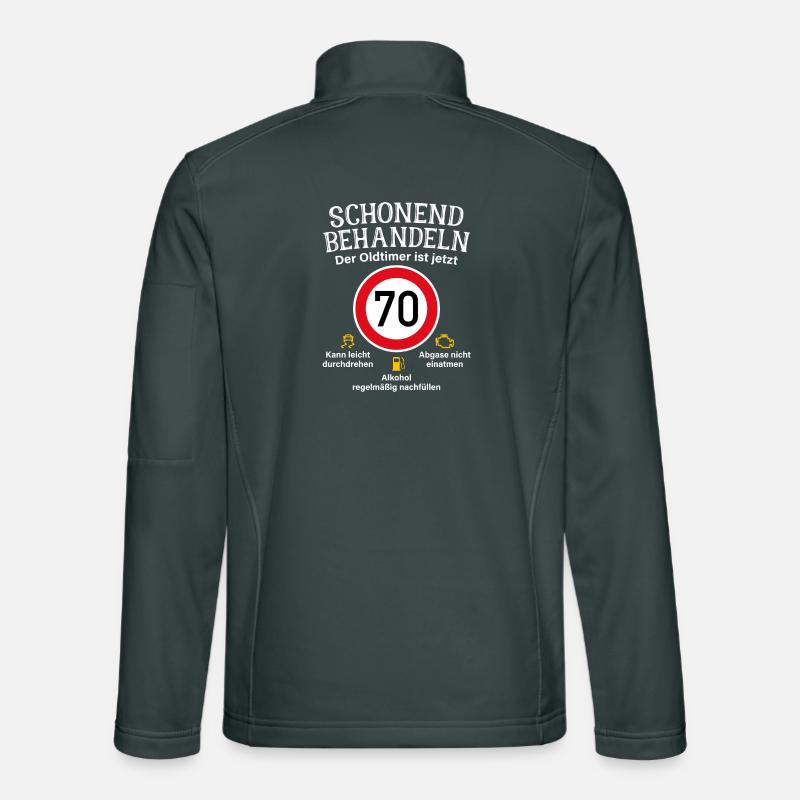 70. Geburtstag Schonend Behandeln Oldtimer Ist 70 Unisex Softshelljacke