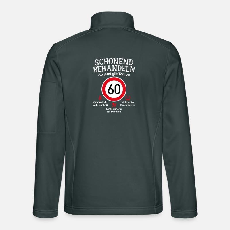 60. Geburtstag Schonend Behandeln 60 Tempolimit 60 Unisex Softshelljacke