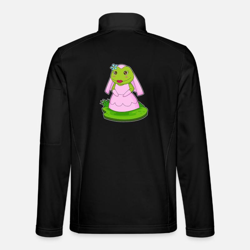 Frosch Braut Blume Hochzeit - Unisex Softshelljacke - Schwarz