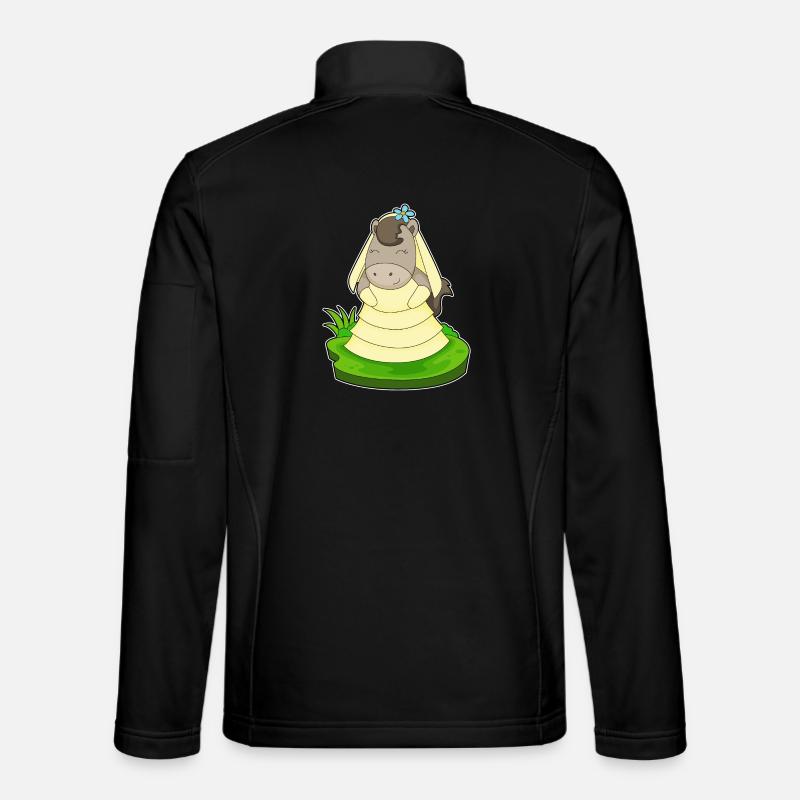 Mariage au voile de mariée avec cheval Veste en tissu softshell Unisexe