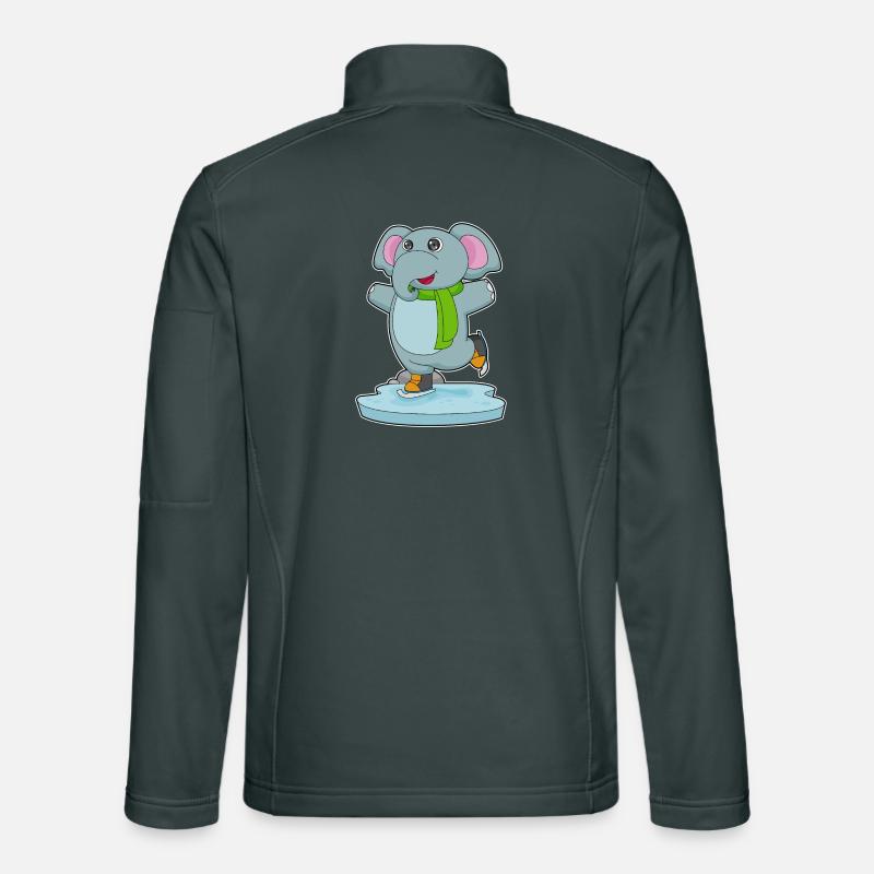 Patins à glace éléphants Veste en tissu softshell Unisexe