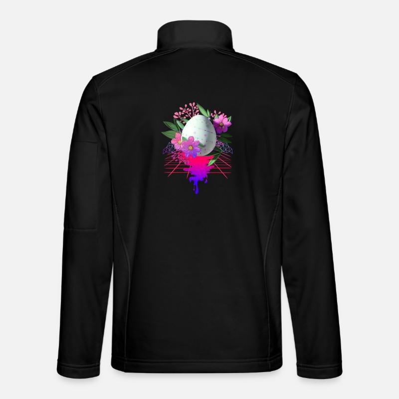 Easter Egg Flowers Art Retro Wave Unisex Softshell Jacket