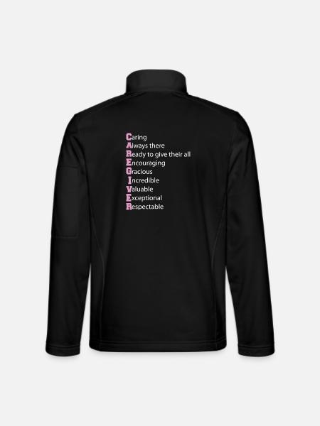 Pflegekraft Definition Altenpflege Pflegekraft - Unisex Softshelljacke - Schwarz - Hinten