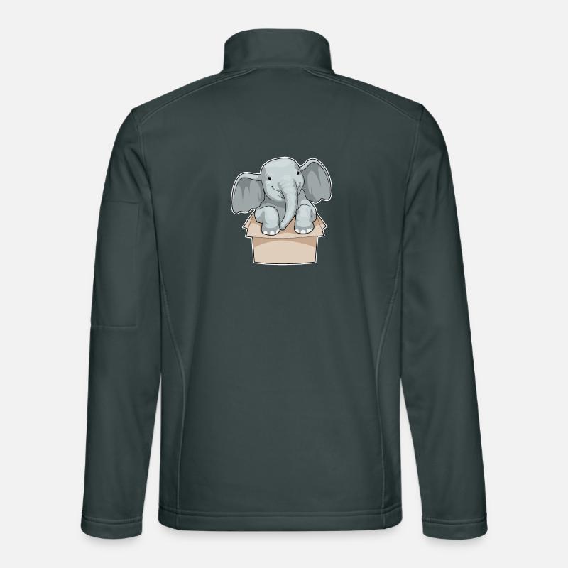 Boîte en carton d’éléphant Veste en tissu softshell Unisexe