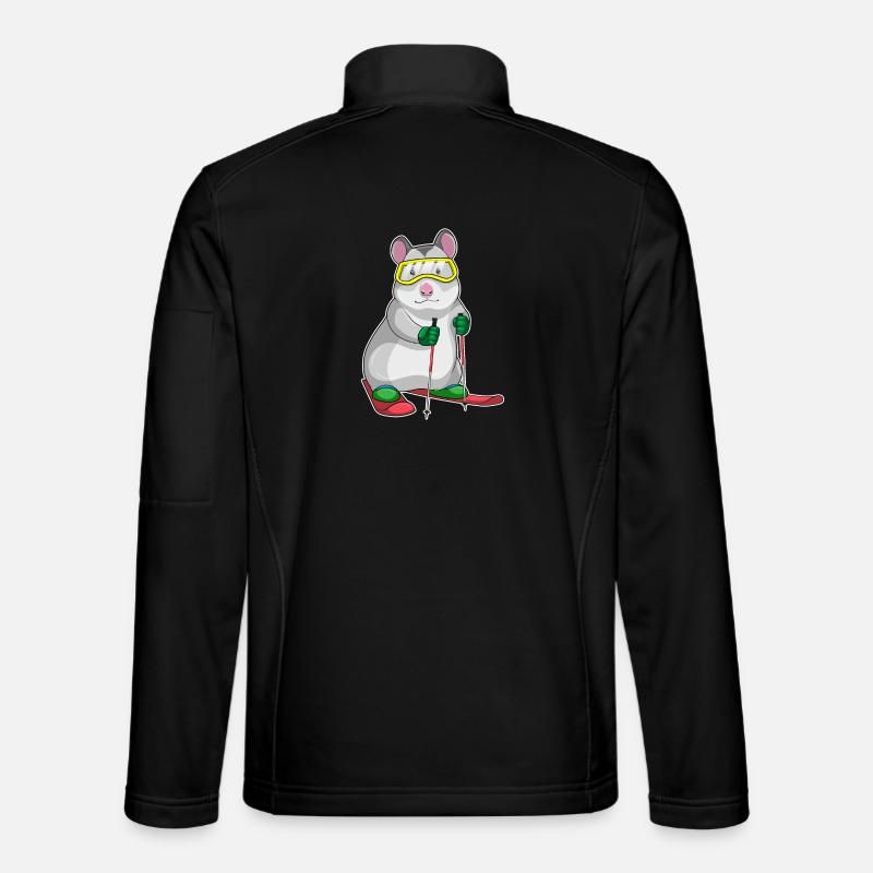 Hamster Skier Ski - Veste en tissu softshell Unisexe - noir