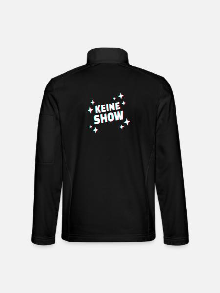 KEINE SHOW Glitch Schriftzug - Unisex Softshelljacke - Schwarz - Hinten