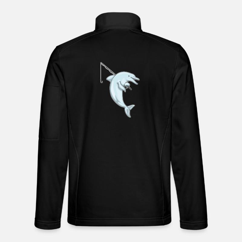 Canne à pêche Dolphin Pêcheur Canne à pêche Veste en tissu softshell Unisexe