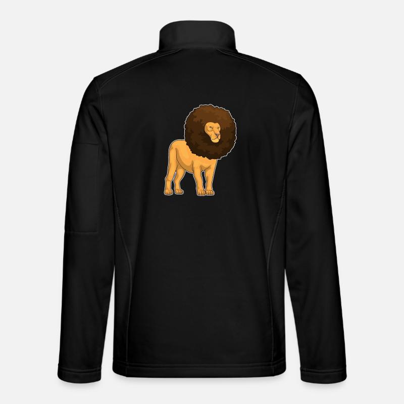 Löwe Afro Frisur - Unisex Softshelljacke - Schwarz