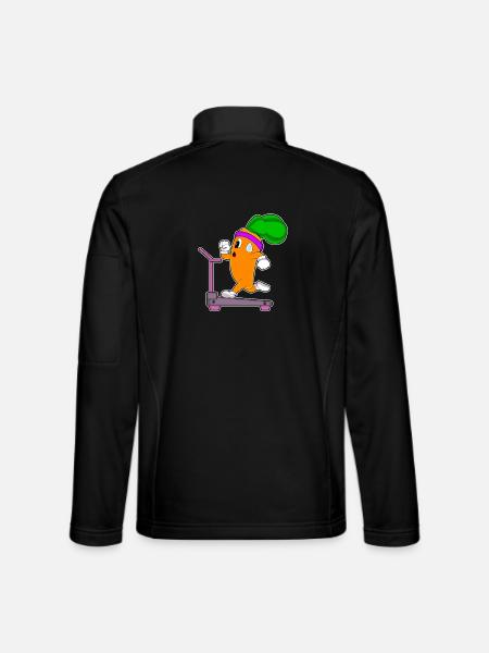 Carrot Workout Treadmill Fitness - Unisex Softshell Jacket - black