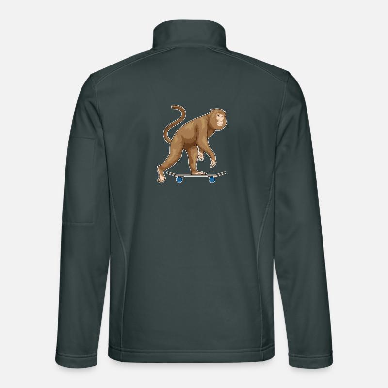 Monkey Skater Skateboard Veste en tissu softshell Unisexe