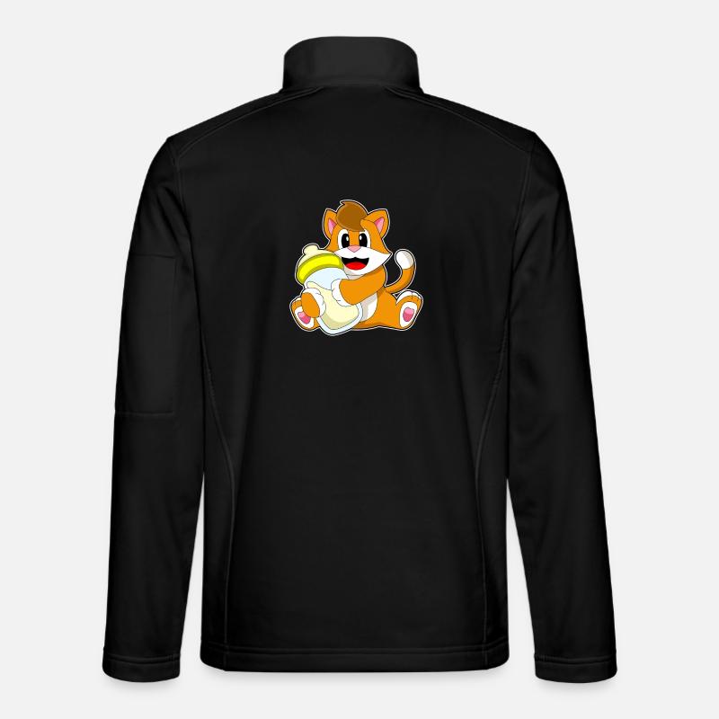 Lait biberon pour chat - Veste en tissu softshell Unisexe - noir