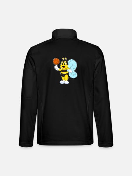Bee Basketball Player Basketball - Unisex Softshell Jacket - black