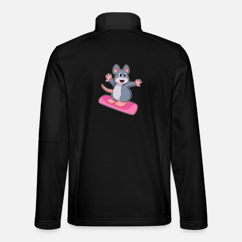 Maus Snowboarder Snowboard - Unisex Softshelljacke - Schwarz