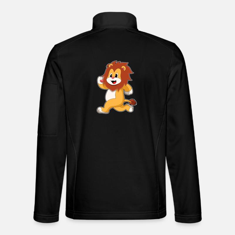 Löwe Jogger Joggen - Unisex Softshelljacke - Schwarz