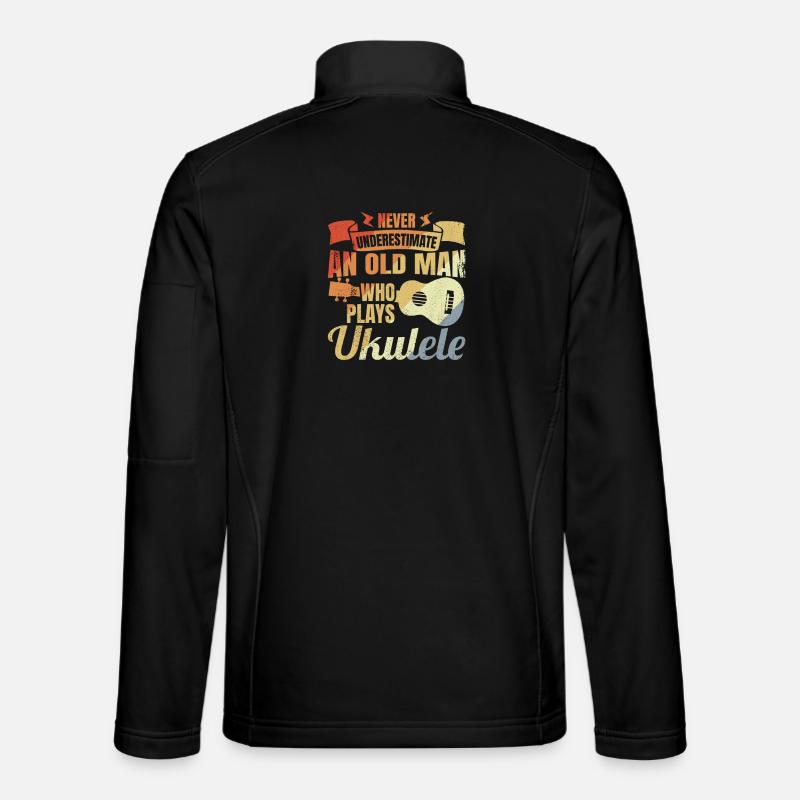 Ukulele Grandfather - Unisex Softshell Jacket - black