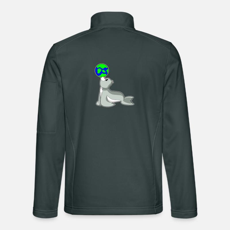 Seehund Erdkugel Unisex Softshelljacke