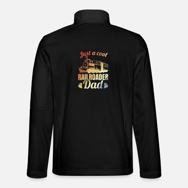 Eisenbahner Vater - Unisex Softshelljacke - Schwarz