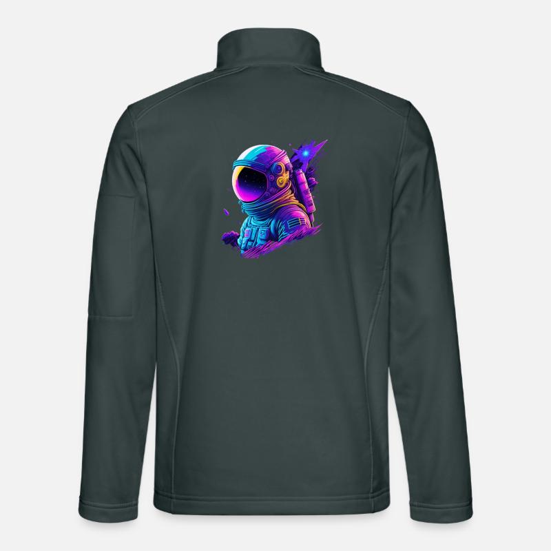 Synthwave Astronaut Space Explorer Unisex Softshelljacke
