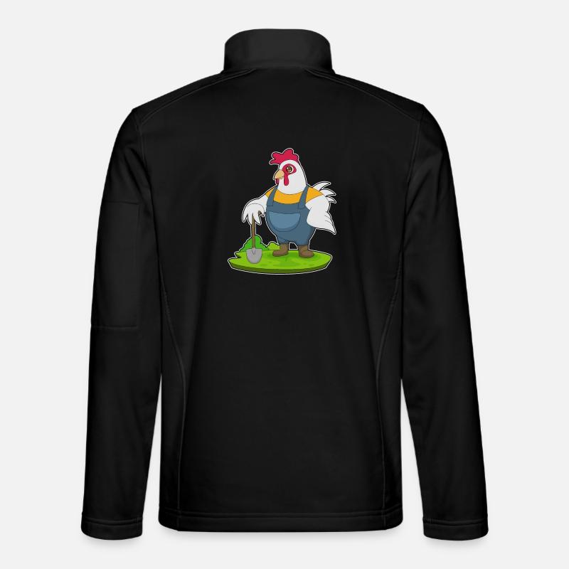 Rooster Farmer Shovel Farm - Unisex Softshell Jacket - black