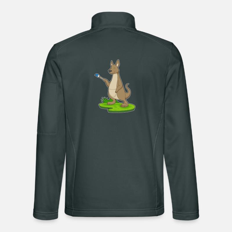 Kangaroo Painter Brush Painting Unisex Softshell Jacket