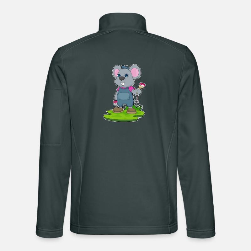 Mouse Painter Brush Painting Unisex Softshell Jacket