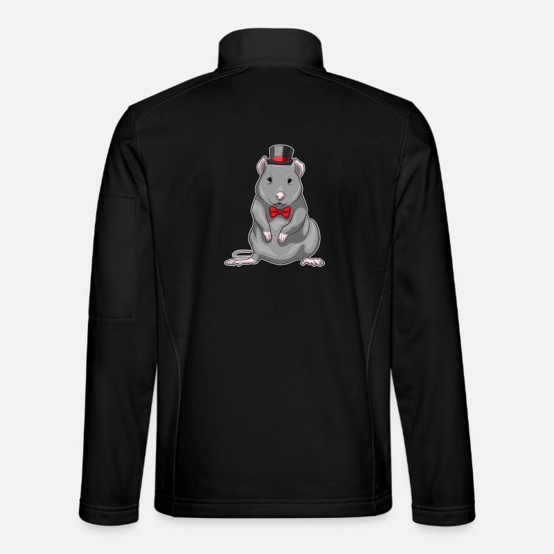 Mariage du marié Rat Hat Top Hat Veste en tissu softshell Unisexe