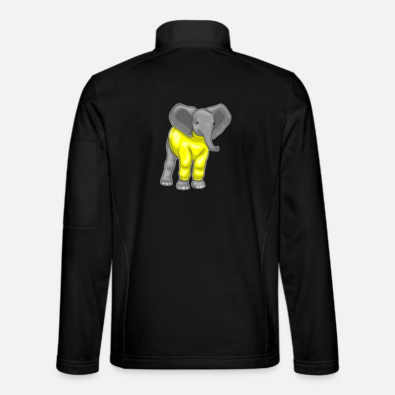 Éléphant d’hiver - Veste en tissu softshell Unisexe - noir