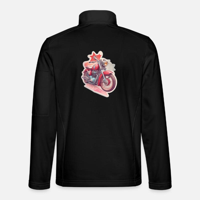 Motorrad Design - Unisex Softshelljacke - Schwarz