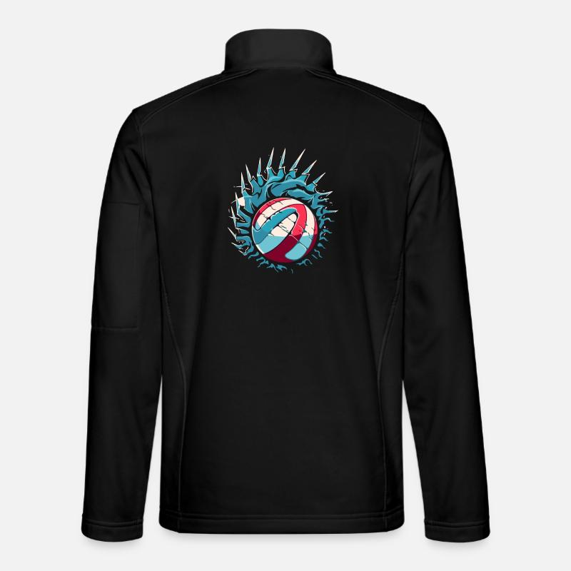 Volleyball Logo - Unisex Softshelljacke - Schwarz