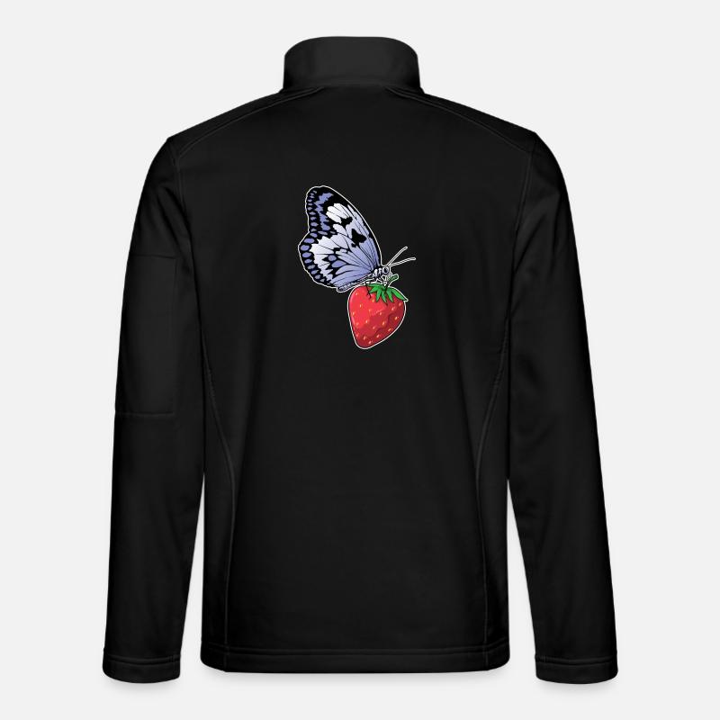 Fraise papillon - Veste en tissu softshell Unisexe - noir