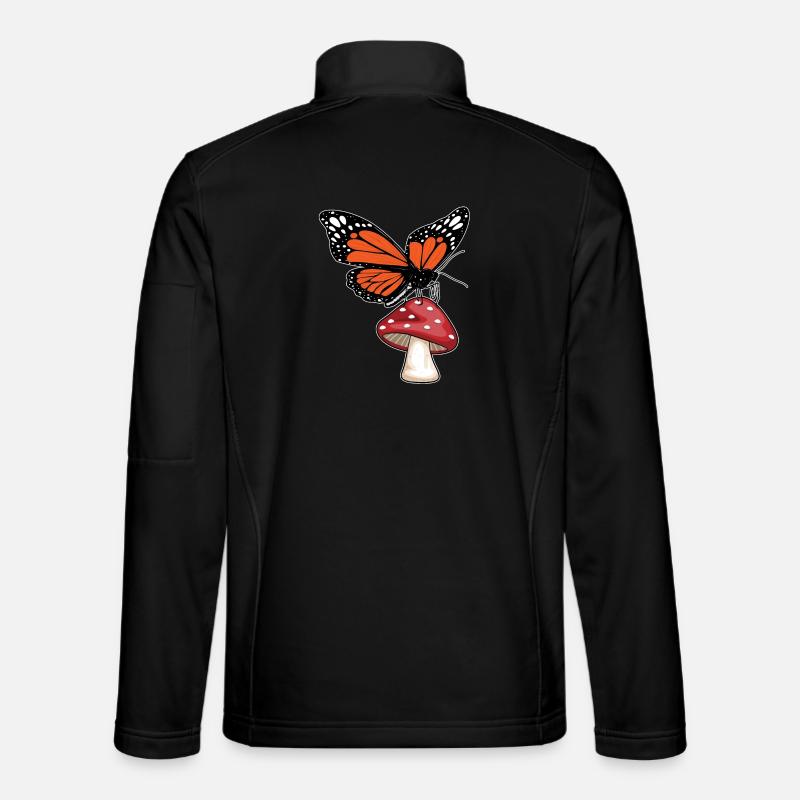 Champignon papillon - Veste en tissu softshell Unisexe - noir