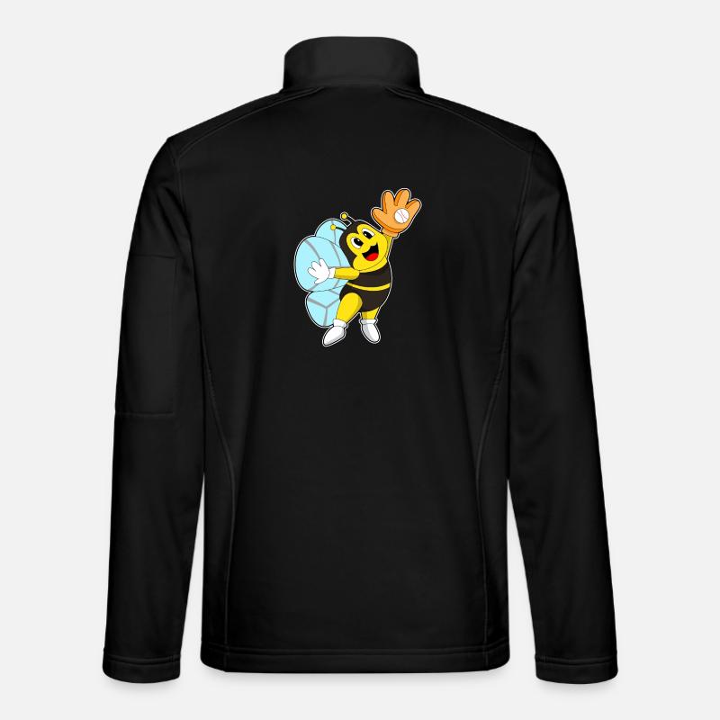Bee Baseball Baseball Glove Unisex Softshell Jacket