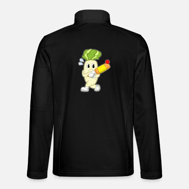 Radieschen Cricket Cricketschläger - Unisex Softshelljacke - Schwarz