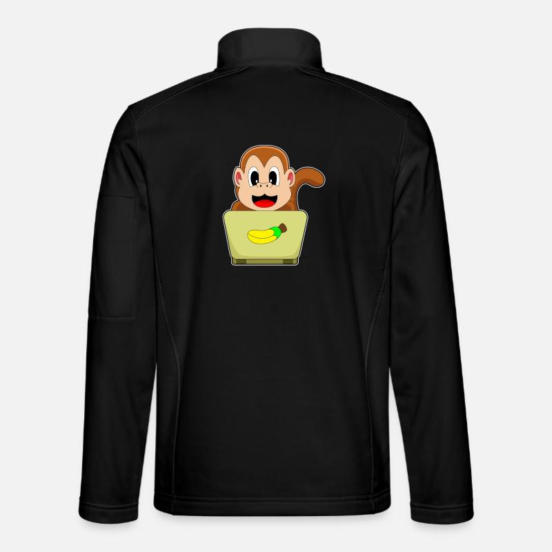 Affe Laptop - Unisex Softshelljacke - Schwarz