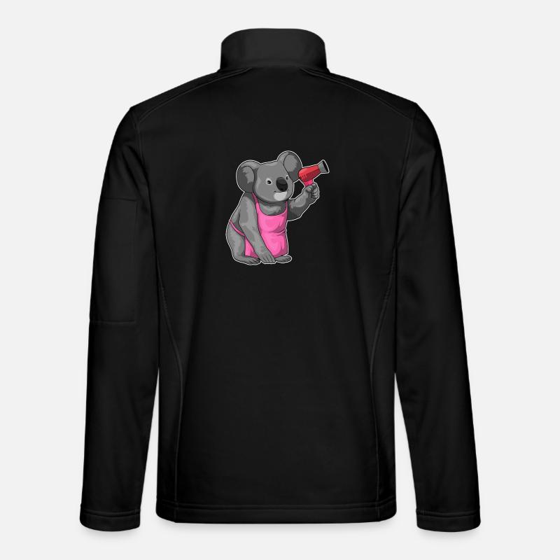 Koala Friseur Föhn - Unisex Softshelljacke - Schwarz