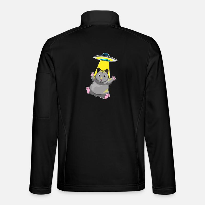 Hamster Spaceship Space - Veste en tissu softshell Unisexe - noir