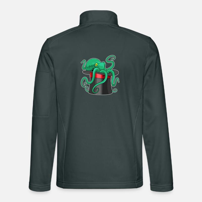 Krake Zauberer Zylinder Unisex Softshelljacke