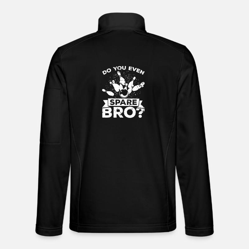 Drôle de dicton de bowling - Veste en tissu softshell Unisexe - noir