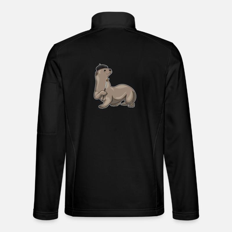 Pinceau Otter - Veste en tissu softshell Unisexe - noir