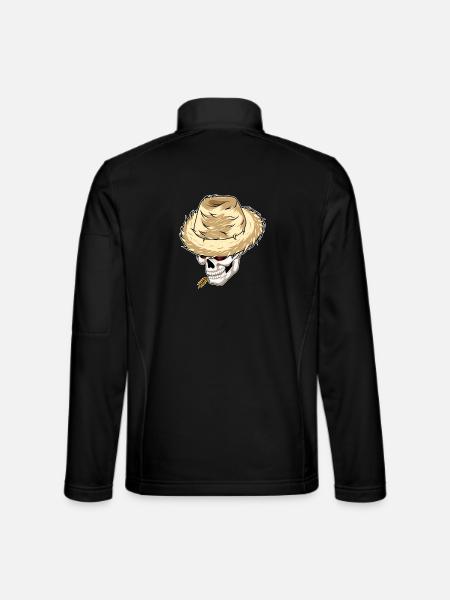 Ferme de blé Skull Farmer - Veste en tissu softshell Unisexe - noir