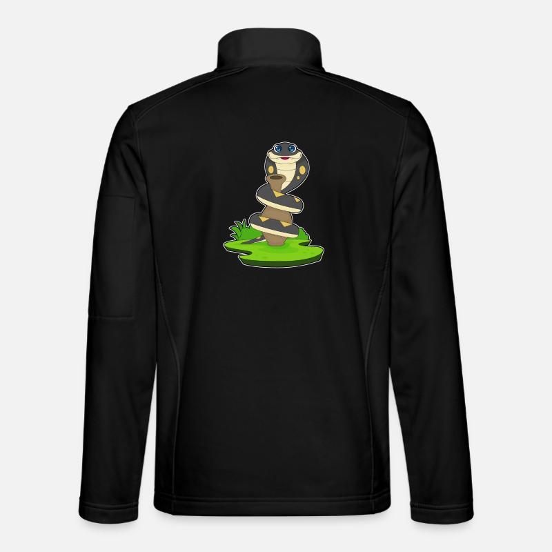 Schlange Vase - Unisex Softshelljacke - Schwarz