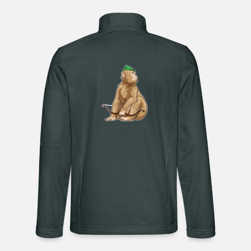 Affe Bogenschütze Bogen Unisex Softshelljacke
