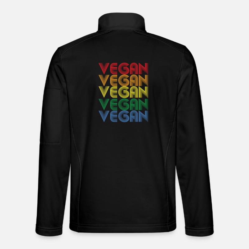 Regenbogen VEGAN Statement - Unisex Softshelljacke - Schwarz