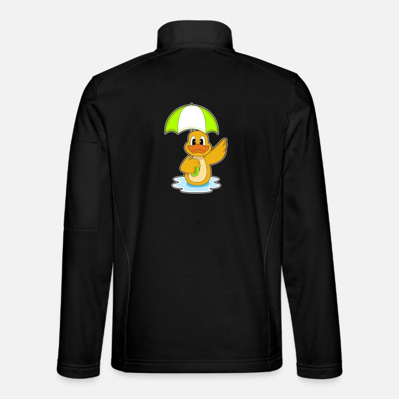 Ente Schwimmen Regenschirm - Unisex Softshelljacke - Schwarz